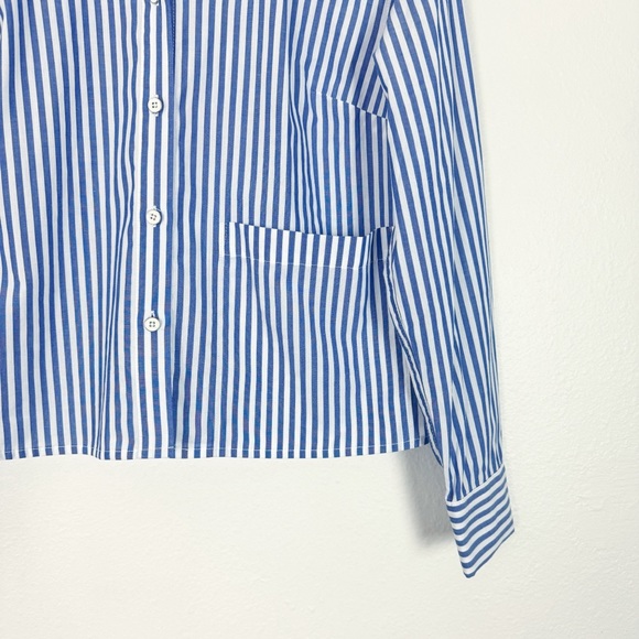 CAbi 6085 Prep School Blue Stripe Button Up Shirt Size XS EUC! - Picture 7 of 13